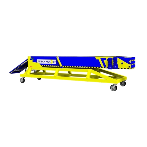 Băng tải co duỗi nâng hạ thuỷ lực 2 tầng
